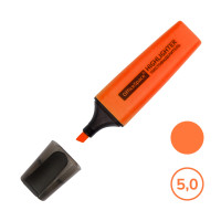 Текстмаркер OfficeSpace, скошенный наконечник 1-5 мм, на водной основе, оранжевый, цена за штуку