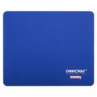 Коврик для мыши Офисмаг, резиновая основа, размер 220*180*3 мм, синий