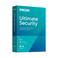 Антивирус PRO32 Ultimate Security, 3 устройства, лицензия на 12 месяцев, box