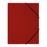 Папка OfficeSpace, А4 формат, 500 мкм, на резинке, красная