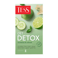 Чай Tess Get Detox, зеленый чай, 20 пакетиков