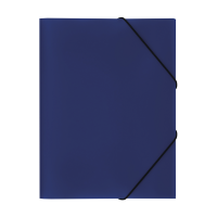 Папка Стамм, А4 формат, 500 мкм, на резинке, синяя