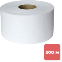 Туалетная бумага рулонная OfficeClean Professional, 200 метров, 1-слойная, белая