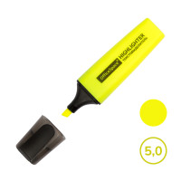 Текстмаркер OfficeSpace, скошенный наконечник 1-5 мм, на водной основе, желтый, цена за штуку