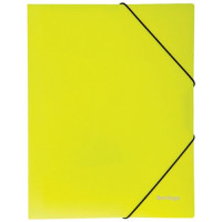 Папка Berlingo Neon, А4 формат, 500 мкм, на резинке, неоново-желтая